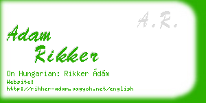 adam rikker business card