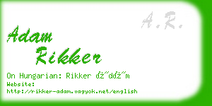 adam rikker business card